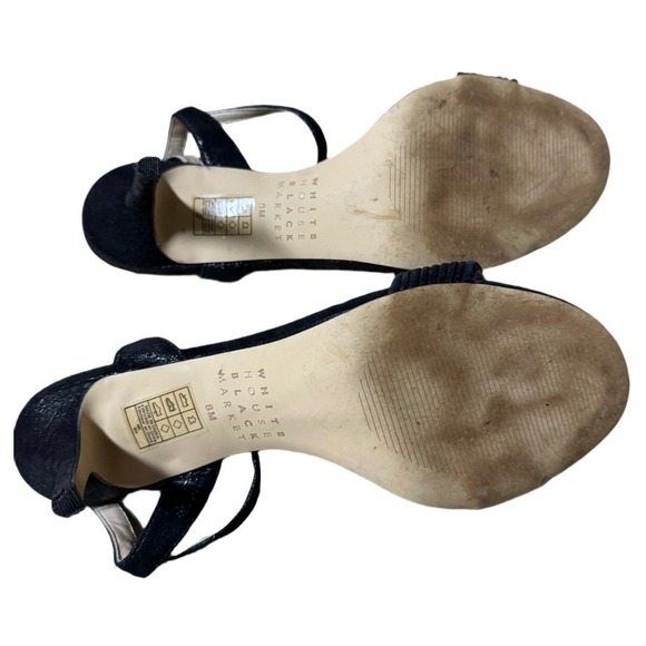 White House Black Market Black Strappy Heels – Size 8 - Picture 7 of 8